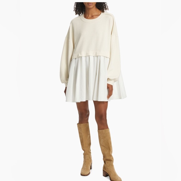 NEW Free People Eleanor Oversized Sweatshirt Tunic Dress - Picture 10 of 15